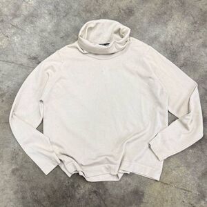Vintage 70s Givenchy Sport Beige Cream Embroidered Turtleneck